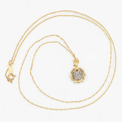 Pendentif Pendentif en or jaune 14K avec diamants 0,40 ct 58 Facettes AL44