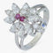 Bague 53 Bague en or 14K sertie de diamants et rubis 58 Facettes AG05