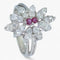 Bague 53 Bague en or 14K sertie de diamants et rubis 58 Facettes AG05