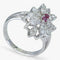 Bague 53 Bague en or 14K sertie de diamants et rubis 58 Facettes AG05
