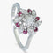 Bague Bague en or 14 carats avec diamant 0,18 ct et rubis 0,06 ct 58 Facettes AN86