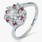 Bague Bague en or 14 carats avec diamant 0,18 ct et rubis 0,06 ct 58 Facettes AN86