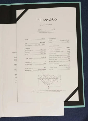Collier Tiffany & Co. - Collier solitaire en platine serti d’un diamant 0,28 ct 58 Facettes