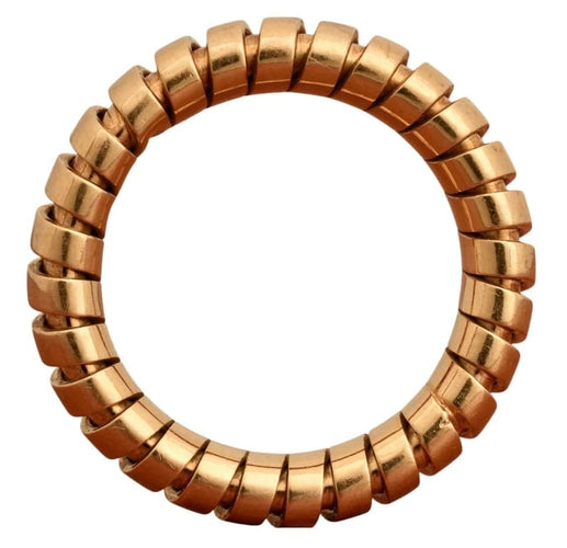 Bague 50 Bvlgari Tubogas Roma - Bague en or jaune 18 carats 58 Facettes