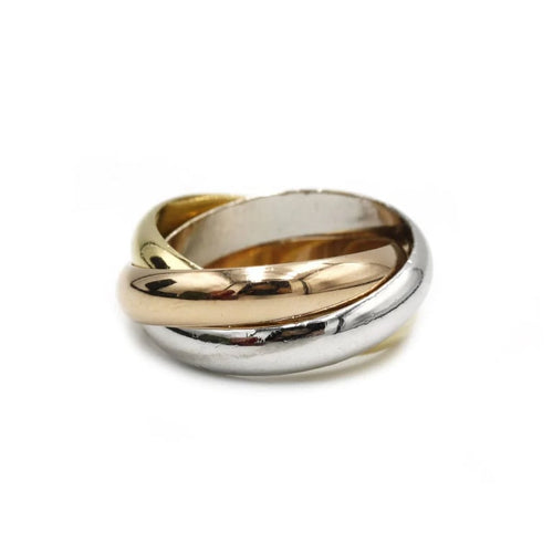 Bague 51 Cartier Trinity - Bague en or blanc, rose et jaune 18k 58 Facettes