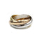 Bague 51 Cartier Trinity - Bague en or blanc, rose et jaune 18k 58 Facettes