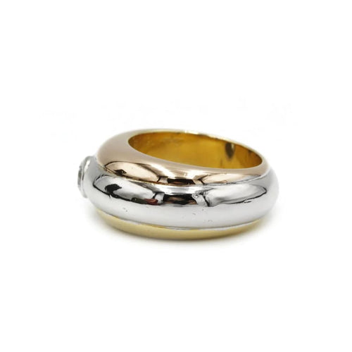 Bague 52 Cartier - Bague jonc tricolore en or 18k et diamant 58 Facettes