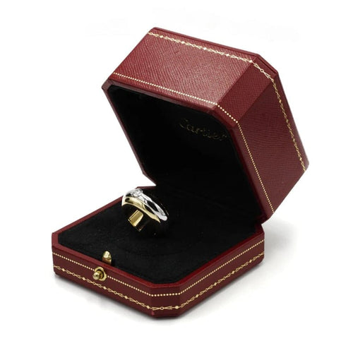 Bague 52 Cartier - Bague jonc tricolore en or 18k et diamant 58 Facettes
