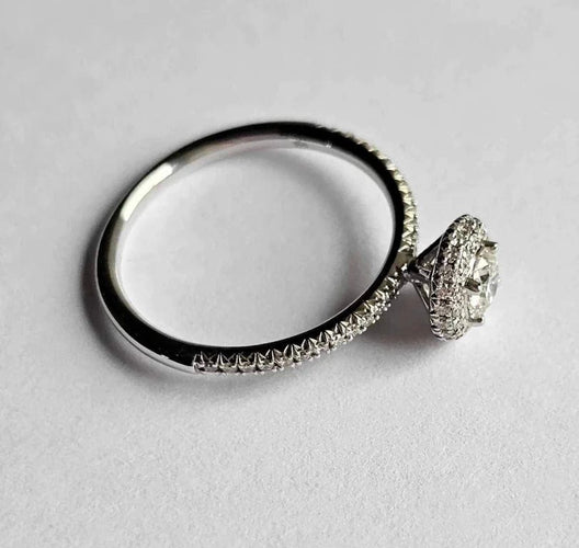 Bague 55 Hulchi Belluni - Bague Eternity en or blanc 18 ct et diamants 58 Facettes 96164-WW-55