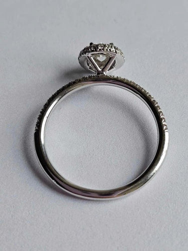 Bague 55 Hulchi Belluni - Bague Eternity en or blanc 18 ct et diamants 58 Facettes 96164-WW-55