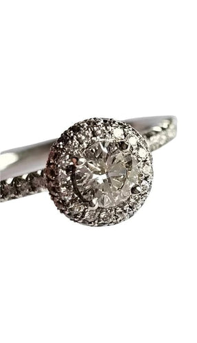 Bague 55 Hulchi Belluni - Bague Eternity en or blanc 18 ct et diamants 58 Facettes 96164-WW-55