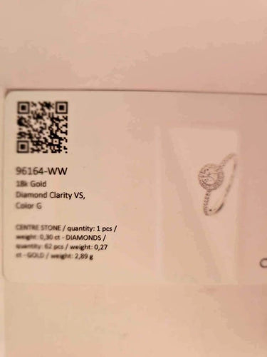 Bague 55 Hulchi Belluni - Bague Eternity en or blanc 18 ct et diamants 58 Facettes 96164-WW-55