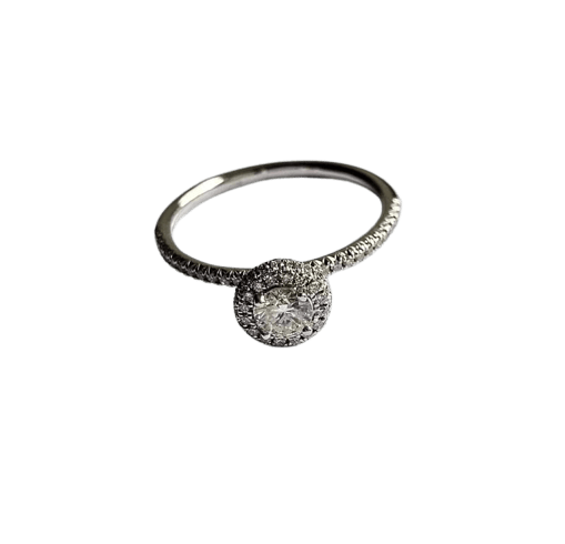 Bague 56 Hulchi Belluni - Bague eternity en or blanc et diamants 58 Facettes 96164-WW