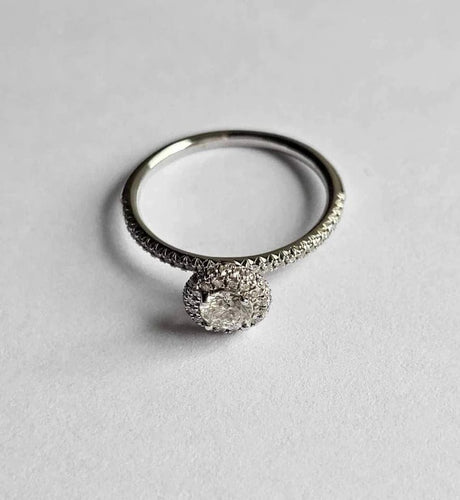 Bague 56 Hulchi Belluni - Bague eternity en or blanc et diamants 58 Facettes 96164-WW