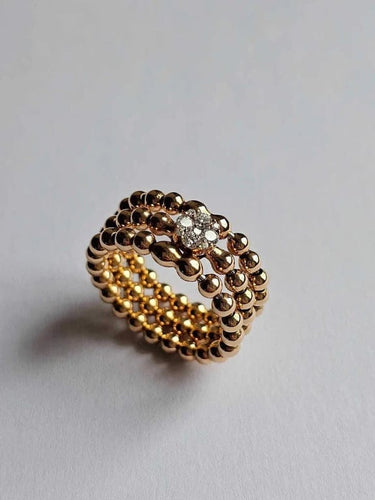 Bague 54 Hulchi Belluni Trésor - Bague en or rose 18 carats et diamants 58 Facettes 59193a-RW