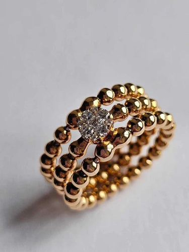 Bague 54 Hulchi Belluni Trésor - Bague en or rose 18 carats et diamants 58 Facettes 59193a-RW