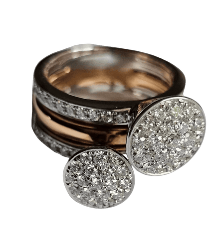 Bague 55 Hulchi Belluni Funghetti - Bague en or rose et diamants 58 Facettes 09183s-RWW