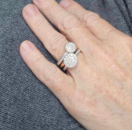 Bague 55 Hulchi Belluni Funghetti - Bague en or rose et diamants 58 Facettes 09183s-RWW