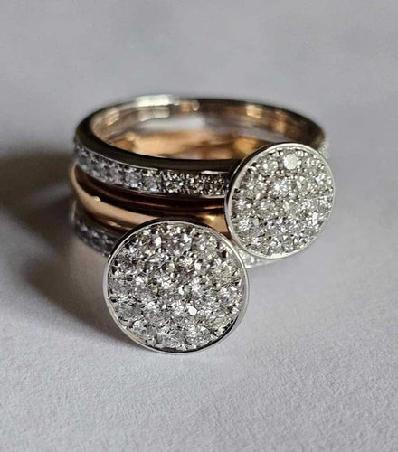 Bague 55 Hulchi Belluni Funghetti - Bague en or rose et diamants 58 Facettes 09183s-RWW