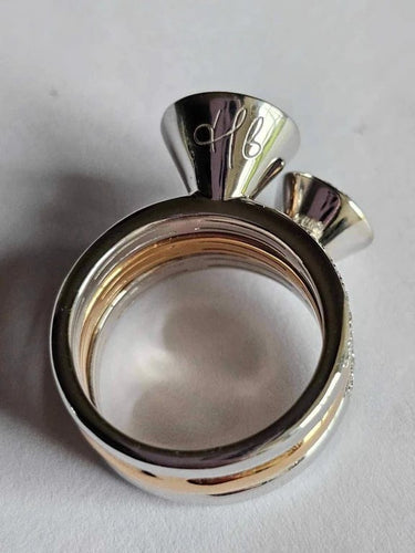 Bague 55 Hulchi Belluni Funghetti - Bague en or rose et diamants 58 Facettes 09183s-RWW