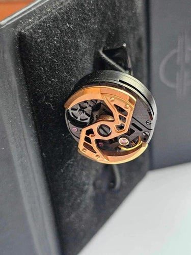 Boutons de manchette Encelade 1789 - Boutons de manchette Rotor en PVD noir et or rose 5N 58 Facettes 418655