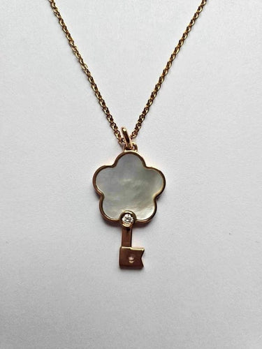 Collier Hulchi Belluni Toi & Moi - Collier en or rose 18 ct, diamant et perle 58 Facettes 61224-RWP