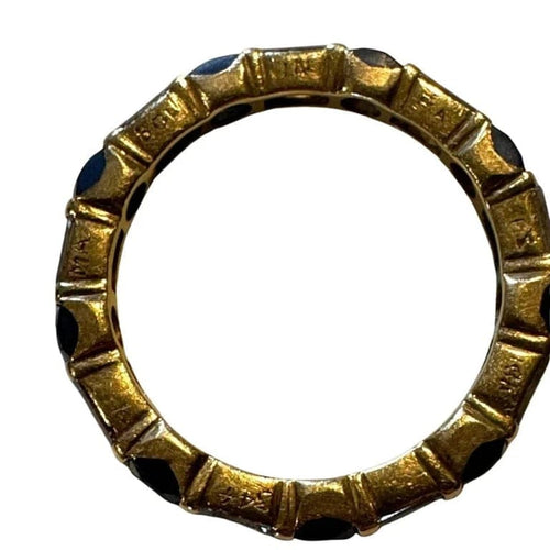 Bague 49 Mauboussin - Alliance en or jaune 18k, saphirs et diamants 58 Facettes