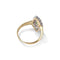 Bague 51 Bague marquise vintage en or jaune et platine, émeraude et diamants 58 Facettes H162