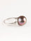 Bague 49 Bague en or blanc 750 avec perle grise et diamants 58 Facettes