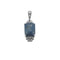 Pendentif Pendentif Art déco en or blanc 18K, saphir de Ceylan et diamants 58 Facettes