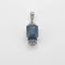 Pendentif Pendentif Art déco en or blanc 18K, saphir de Ceylan et diamants 58 Facettes