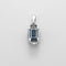 Pendentif Pendentif Art déco en or blanc 18K, saphir de Ceylan et diamants 58 Facettes