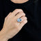 Bague 55 Bague saphir de Ceylan 25 ct en or blanc 58 Facettes
