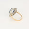 Bague 55 Bague en or jaune et or blanc 18K saphir 5,54 ct et diamants 58 Facettes