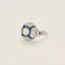 Bague 53 Bague style Art déco en or blanc 18 carats, diamant et saphirs 58 Facettes