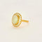 Bague 54 Bague en or jaune 18 carats à opale et diamants 58 Facettes