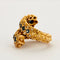 Bague 51 Lalaounis - Bague deux anneaux en or jaune 750, saphirs et diamants 58 Facettes