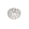 Bague 55 Bague dôme pavée de diamants en or blanc 18K 58 Facettes