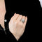 Bague 55 Bague dôme pavée de diamants en or blanc 18K 58 Facettes