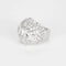 Bague 55 Bague dôme pavée de diamants en or blanc 18K 58 Facettes
