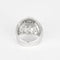 Bague 55 Bague dôme pavée de diamants en or blanc 18K 58 Facettes