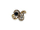 Bague 56 Bague Toi et Moi en or jaune 18K avec saphir et diamant 58 Facettes 420008