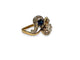 Bague 56 Bague Toi et Moi en or jaune 18K avec saphir et diamant 58 Facettes 420008