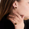 Bague 45 Boucheron - Parure bague et boucles d’oreilles en or jaune 18K et œil de tigre 58 Facettes