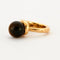 Bague 45 Boucheron - Parure bague et boucles d’oreilles en or jaune 18K et œil de tigre 58 Facettes