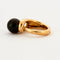Bague 45 Boucheron - Parure bague et boucles d’oreilles en or jaune 18K et œil de tigre 58 Facettes