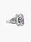 Bague 55 Flora - Bague florale en or blanc 750, saphir rose et diamants 58 Facettes