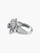 Bague 55 Flora - Bague florale en or blanc 750, saphir rose et diamants 58 Facettes