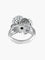Bague 55 Flora - Bague florale en or blanc 750, saphir rose et diamants 58 Facettes
