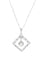 Collier Pendentif Art déco sur chaîne en or blanc 18K et diamant 58 Facettes